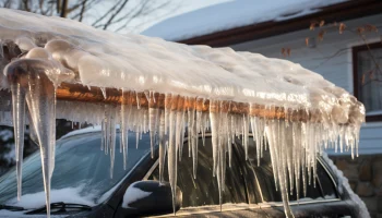 Страховщики выяснили, где чаще всего падают сосульки на автомобили